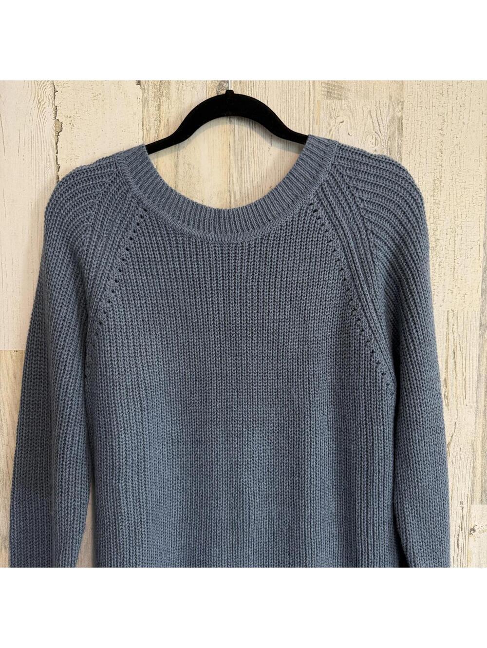 She + Sky Women's Small Lace-Up Detail Knit Sweater Pullover - Picture 4 of 12